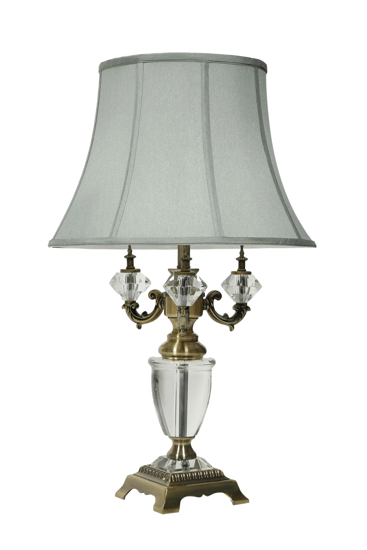 Light Siver 3 lü Kristal Abajur